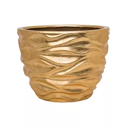 Luxe Lite Glossy Sea Round Indoor Planter