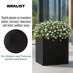 IDEALIST Lite Square Box Contemporary Light Concrete Planter