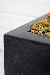 Square Fiberstone Contemporary Planter by Cadix Capi Lux