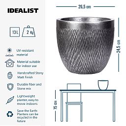 IDEALIST Lite Mesh Style Round Indoor Planter