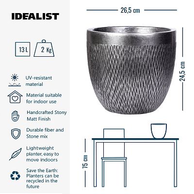IDEALIST Lite Mesh Style Round Indoor Planter