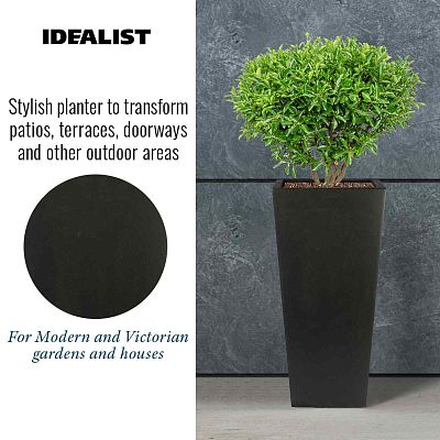 IDEALIST Lite Tall Tapered Contemporary Light Concrete Planter