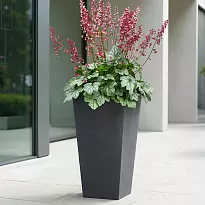 IDEALIST Lite Contemporary Faux Lead Dark Grey Light Concrete Garden T...