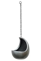 Gradient Hanging Cocoon Matt Grey D20 H24 cm Planter