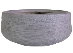 IDEALIST Lite Ribbed Light Concrete Bowl Planter