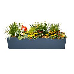 Contemporary Rectangular Straight Trough GRP Planter