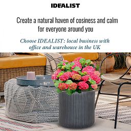 IDEALIST Lite Ribbed Round Outdoor Planter