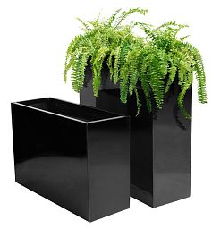 Glossy Outdoor Fiberglass Trough Planter