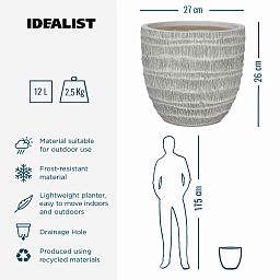 IDEALIST Lite Straw Plaited Style Egg Planter