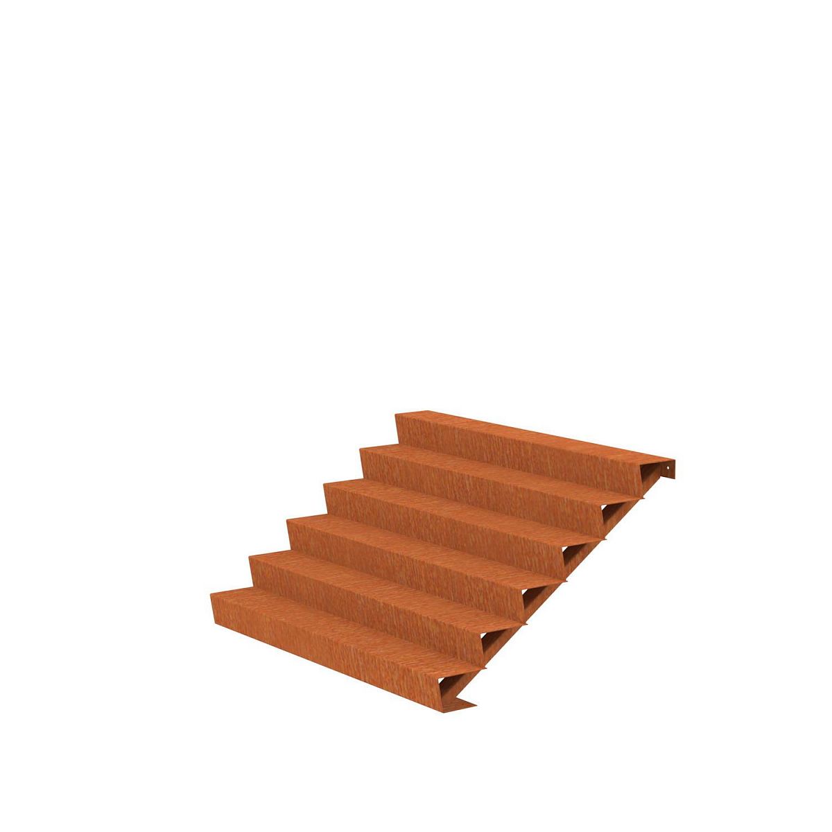 6 Steps Corten Steel Stair