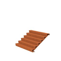 6 Steps Corten Steel Stair