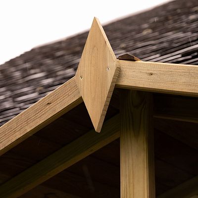 Outdoor Wooden Apex Wall Log Store by Forest Garden