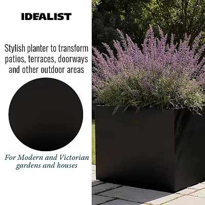 IDEALIST Lite Contemporary Light Concrete Trough Planter