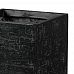 Square Textured Stone Effect Black Outdoor Planter by Idealist Lite