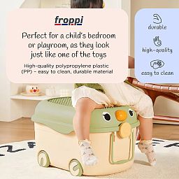 Toy Box for Toy Storage on Wheels with Lid by Froppi