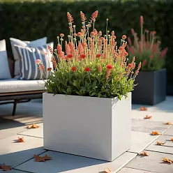 IDEALIST Lite Contemporary Light Concrete Trough Planter