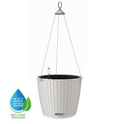 LECHUZA NIDO Cottage Round Poly Resin Outdoor Self-watering Planter