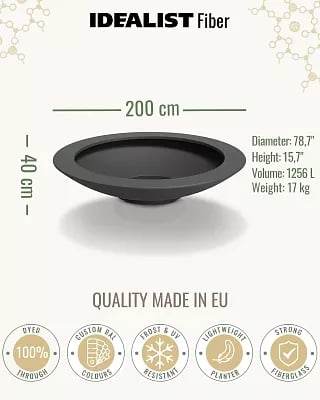 DISC Bowl Outdoor Fiberglass Planter