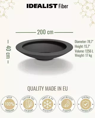 DISC Bowl Outdoor Fiberglass Planter