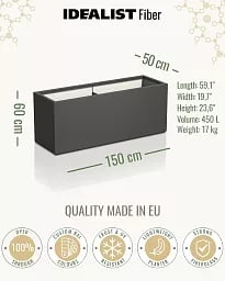 AXIS Trough Outdoor Fiberglass Planter