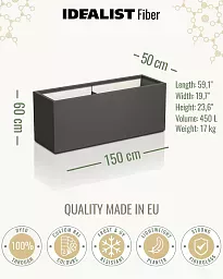 AXIS Trough Outdoor Fiberglass Planter