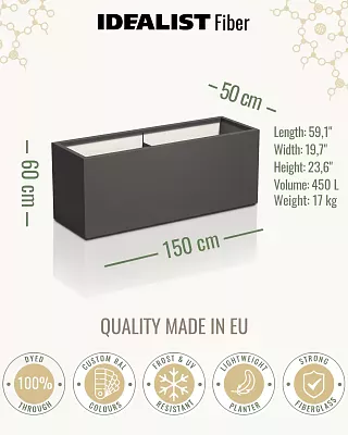 AXIS Trough Outdoor Fiberglass Planter