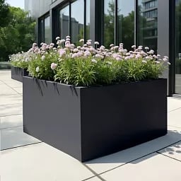 PURE Low Cube Outdoor Fiberglass Planter