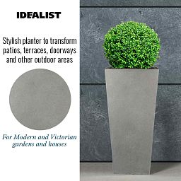 IDEALIST Lite Tall Tapered Contemporary Light Concrete Planter