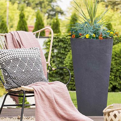 IDEALIST Lite Tall Tapered Contemporary Light Concrete Planter