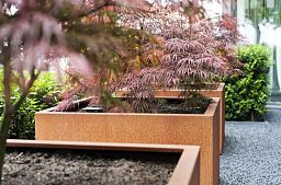 Andes Cube Corten Steel Outdoor Planter