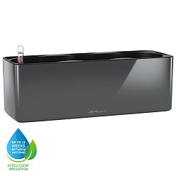 LECHUZA CUBE Glossy Triple Trough Poly Resin Self-watering Planter
