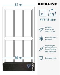 IDEALIST Lite Window Box Light Concrete Planter