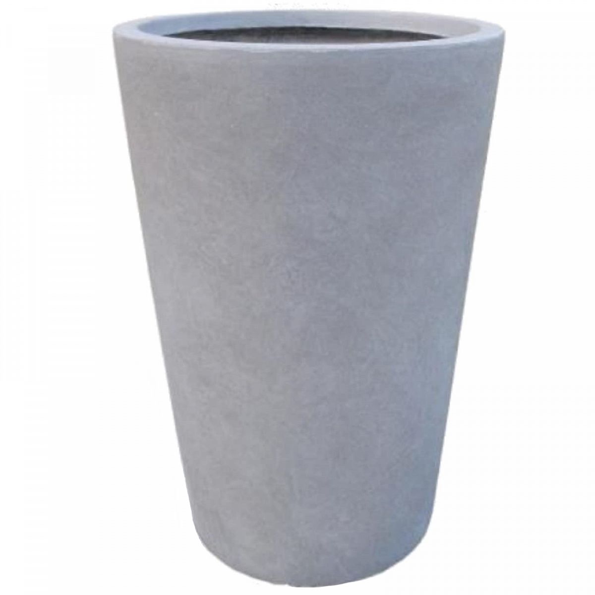 Contemporary Round Vase Stone Grey Light Concrete Planter by Idealist Lite