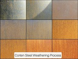 Atlas Round Tall Corten Steel Outdoor Planter