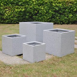 IDEALIST Lite Square Box Contemporary Marble Light Concrete Planter