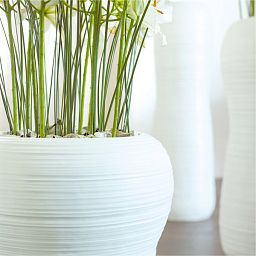 Harmony Round Tall Polystone Indoor Planter