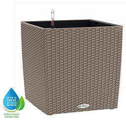 LECHUZA CUBE Cottage Square Poly Resin Self-watering Planter