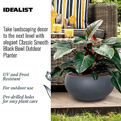 IDEALIST Lite Classic Smooth Bowl Outdoor Planter