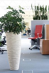 Composits Polystone Partner Seaside Round Tall Indoor Planter Pot