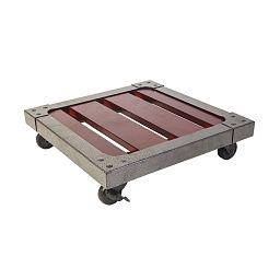 Square Heavy Weight Wood Plant Caddy on Wheels