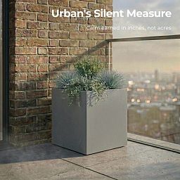 IDEALIST Lite Square Box Contemporary Light Concrete Planter