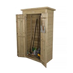 Installed Outdoor Pressure Treated Wooden Shiplap Pent Tall Garden Store by Forest Garden