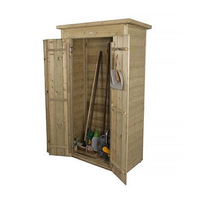 Installed Outdoor Pressure Treated Wooden Shiplap Pent Tall Garden Store by Forest Garden