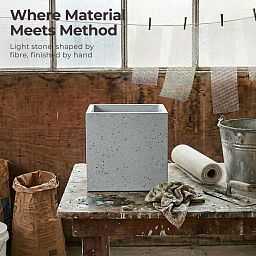 IDEALIST Lite Square Box Contemporary Marble Light Concrete Planter