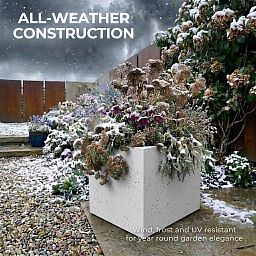 IDEALIST Lite Square Box Contemporary Marble Light Concrete Planter