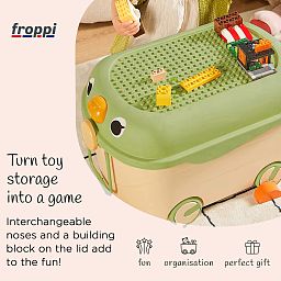 Toy Box for Toy Storage on Wheels with Lid by Froppi