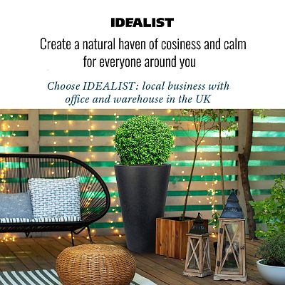 IDEALIST Lite Contemporary Round Light Concrete Planter