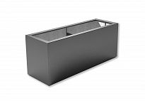 Outdoor Fiberglass Trough Dark Grey Matt Textured Planter W40 H80 L150...