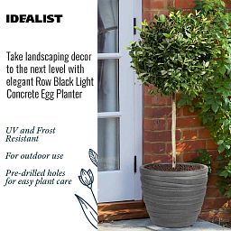 IDEALIST Lite Row Light Concrete Egg Planter