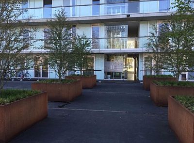 Andes Low Cube Corten Steel Outdoor Planter